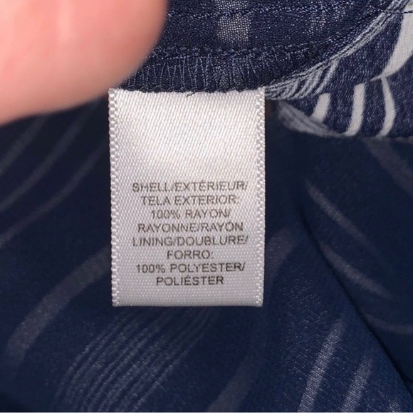 Loft Petites Blue Stripe Ruffle Romper Size 0 Petite - Picture 5 of 5